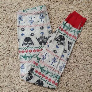 Hanna Andersson Boys Pajama Pants 140 US 10 Organic Cotton Christmas‎ Star Wars